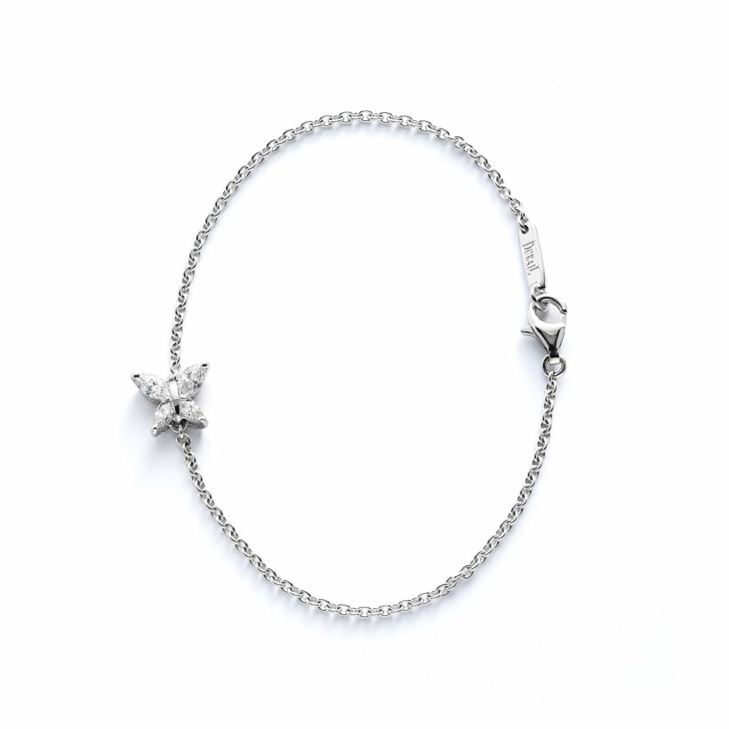 Navette Butterfly Chain bracelet, white gold