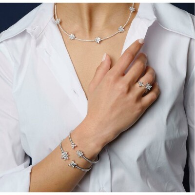 Bracelet Flex diamants or blanc
