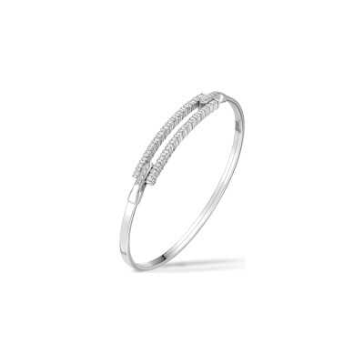 Bracelet diamants or blanc
