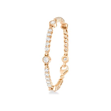 Clos-bride bracelet, rose gold, diamonds