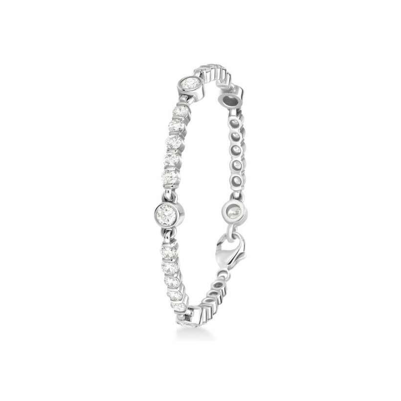 Clos-bride bracelet, white gold, diamonds