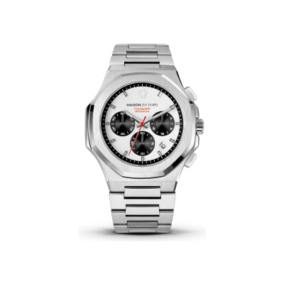 Montre Maison du Temps MTGamma Chronographe Blanc Acier