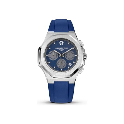 Montre Maison du Temps MTGamma Chronographe Bleu Silicone Bleu