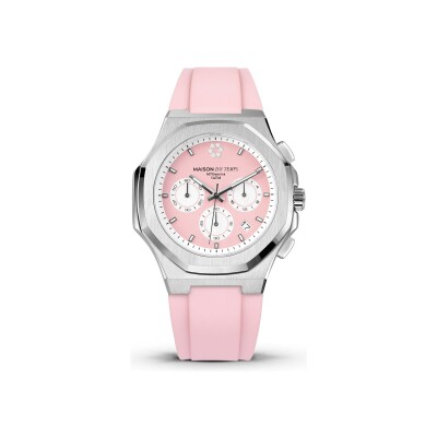 Montre Maison du Temps MTGamma Chronographe Rose Silicone Rose