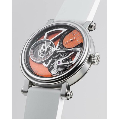 Montre Speake Marin Openworked Dual Time Terracotta