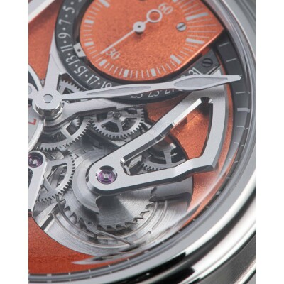 Montre Speake Marin Openworked Dual Time Terracotta