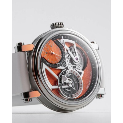 Montre Speake Marin Openworked Dual Time Terracotta