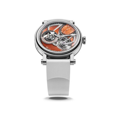 Montre Speake Marin Openworked Dual Time Terracotta