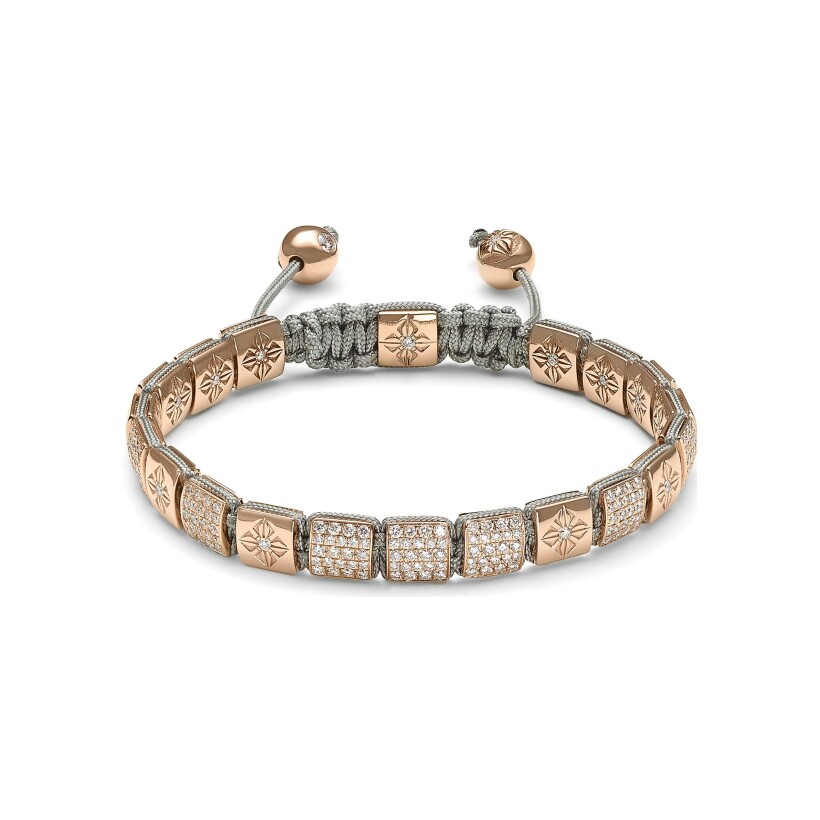 Bracelet Shamballa Jewels en or rose et diamants