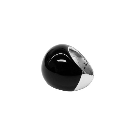 Bague Isabelle Barrier en or blanc et onyx, taille 53