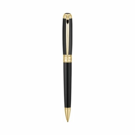 Stylo bille S.T. Dupont Line D Medium noir et or jaune