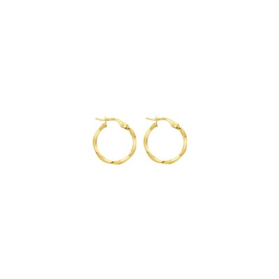 Boucles d'oreilles créoles en or jaune