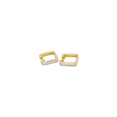 Boucles d'oreilles en or jaune et diamant