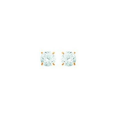 Boucles d'oreilles en or jaune et oxyde de zirconium
