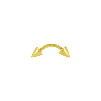 Piercing sourcil en or jaune