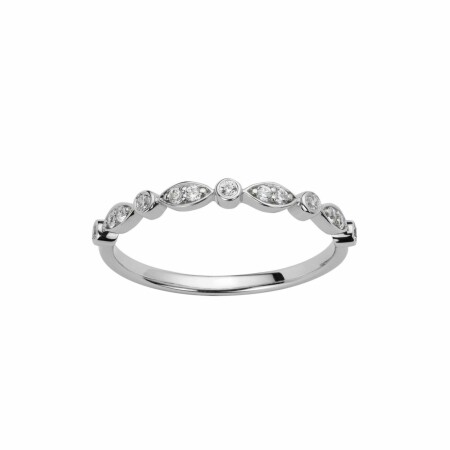 Alliance en or blanc et diamants de 0.13ct