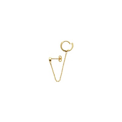Boucle d'oreille créole belOReil Double en plaqué or et oxydes de zirconium