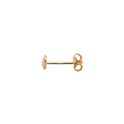 Boucle d'oreille belOReil Œil en plaqué or et oxyde de zirconium