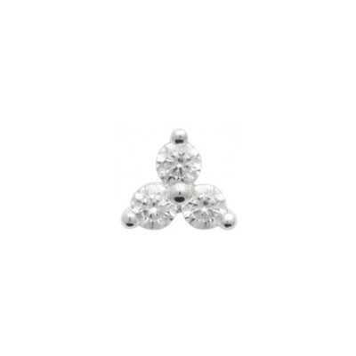 Boucle d'oreille belOReil en argent et oxyde de zirconium