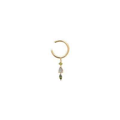 Boucle d'oreille belOReil en plaqué or et oxydes de zirconium