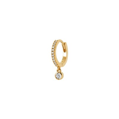 Boucles d'oreilles créoles belOReil en plaqué or et oxydes de zirconium
