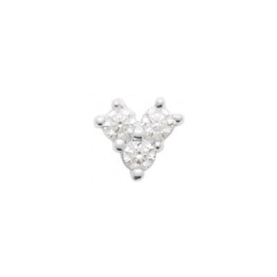 Boucle d'oreille belOReil en argent et oxyde de zirconium