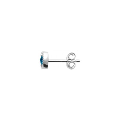 Boucle d'oreille belOReil en argent et oxydes de zirconium