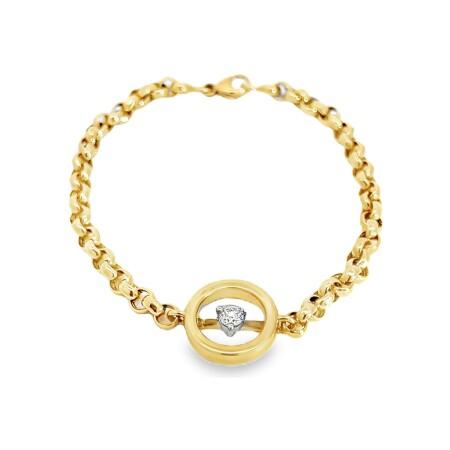 Bracelet en or jaune et diamant