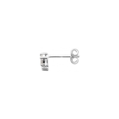 Boucle d'oreille belOReil Trois Feuilles en plaqué or et oxyde de zirconium