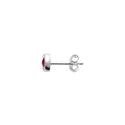 Boucle d'oreille belOReil en argent et oxydes de zirconium