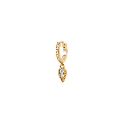 Boucles d'oreilles créoles belOReil en plaqué or et oxydes de zirconium