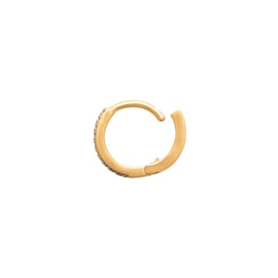 Boucle d'oreille créole belOReil en plaqué or et oxydes de zirconium