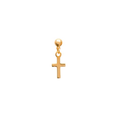 Boucle d'oreille belOReil Croix en plaqué or