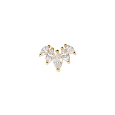 Boucle d'oreille belOReil en plaqué or et oxyde de zirconium