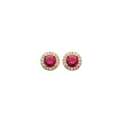 Boucles d'oreilles belOReil en plaqué or et oxyde de zirconium