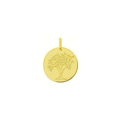 Médaille Arbre de vie en or jaune