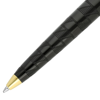Stylo Bille S.T. Dupont Monogram 1872 en laque et or jaune