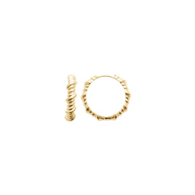 Boucles d'oreilles créoles belOReil Serpent en plaqué or