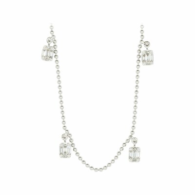 Collier en or blanc et diamant