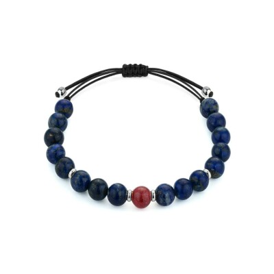 Bracelet en or blanc et rubis
