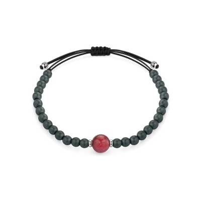 Bracelet en or blanc et rubis