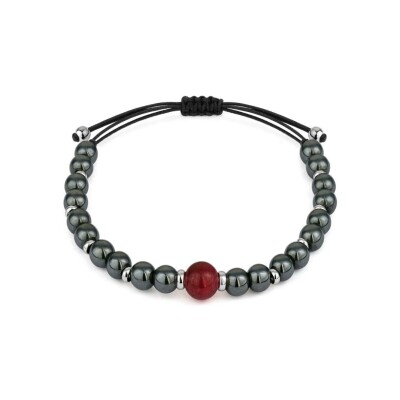 Bracelet en or blanc et rubis