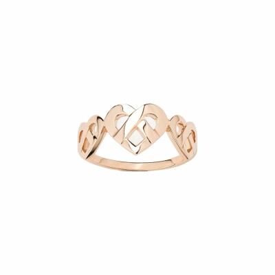 Bague Poiray Coeur Entrelacé Multi en or rose