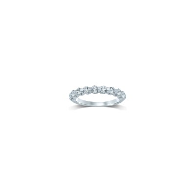 Alliance en or blanc et diamant