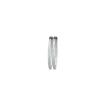 Boucles d'oreilles créoles belOReil en argent et oxydes de zirconium