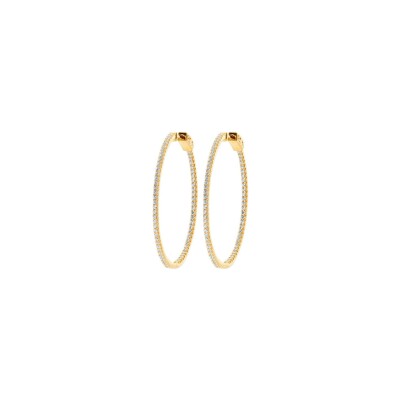 Boucles d'oreilles créoles belOReil en plaqué or et oxydes de zirconium
