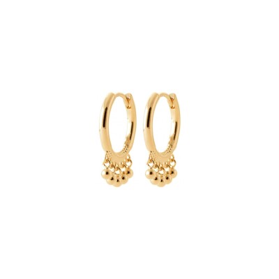Boucles d'oreilles créoles belOReil en plaqué or et oxyde de zirconium