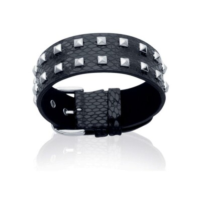 Bracelet Noir en cuir