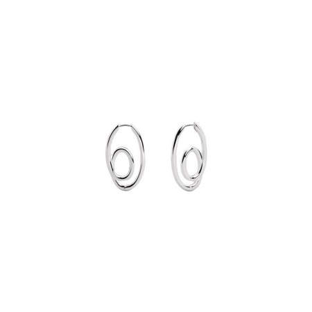 Boucles d'oreilles créoles Signe Particulier en argent