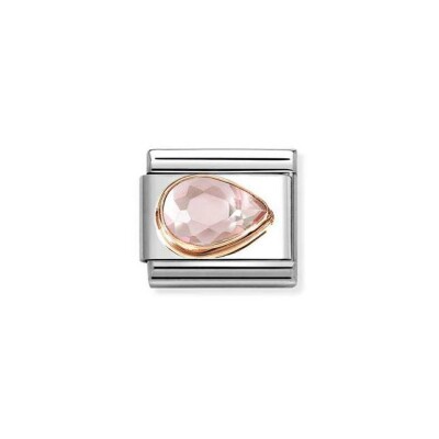 Charms Nomination Italy Composable en or rose, acier et oxydes de zirconium